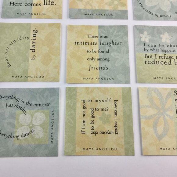 Maya Angelo Quote Cards Junk Journaling Supplies Scrapbook Ephemera Pack 12 mq - Picture 3 of 10